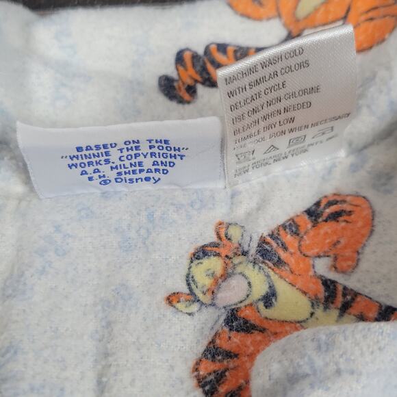 Tigger Vintage 90s Sleepwear Night Gown Womens XS Disney Winnie The Pooh Blue - Picture 6 of 14